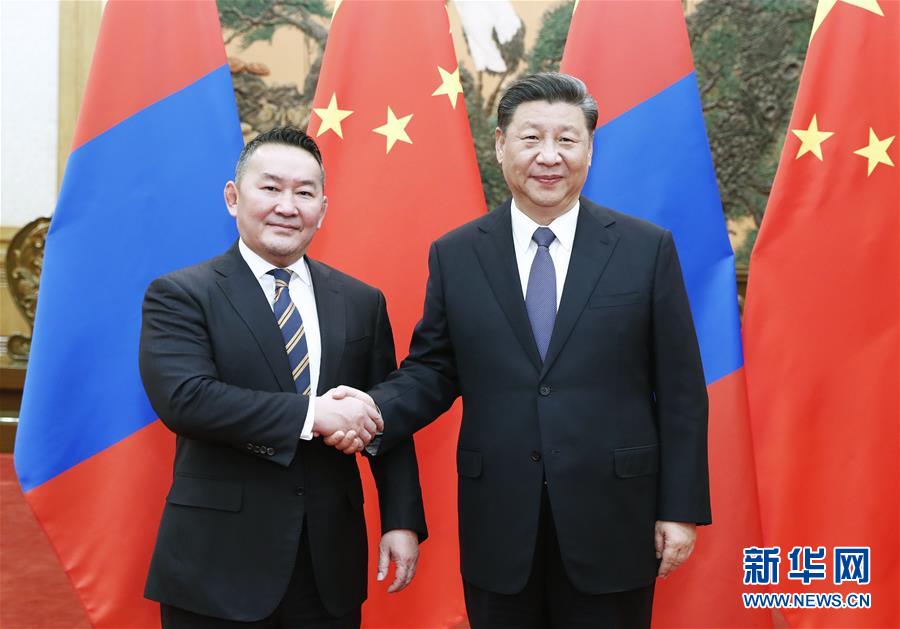 (时政)习近平同蒙古国总统巴特图勒嘎会谈