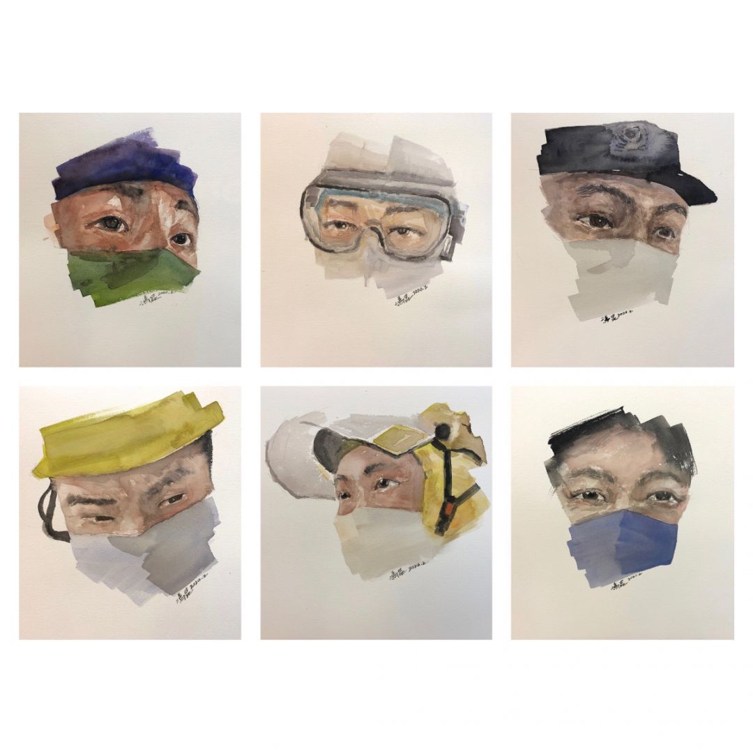 《守护》 水彩 60x90cm 冯昆 18924808044.png