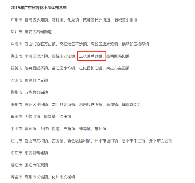 广东省林业局官网截图。 广东省林业局官网截图。