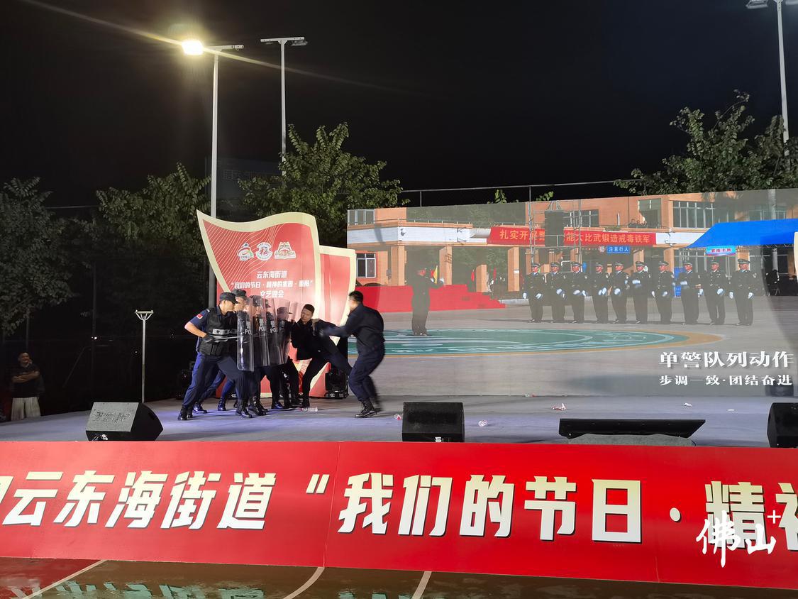 广东省三水强制隔离戒毒所民警带来防暴应急处突技能表演。郑泽聪摄.jpg