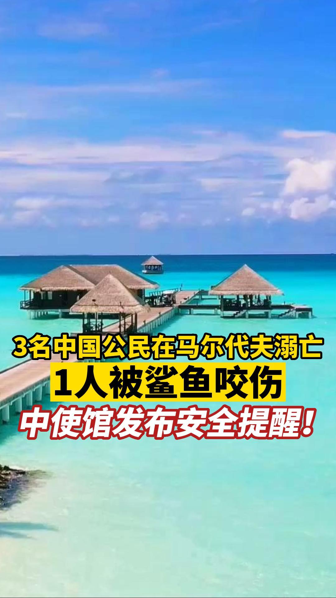 3名中国公民在马尔代夫溺亡，1人被鲨鱼咬伤，中使馆发布安全提醒！
