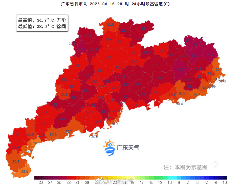4月16日白天,省内大部最高气温超过30℃。.jpg
