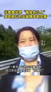 仪表盘出现“背宝剑小人”？女司机以为出故障求助交警