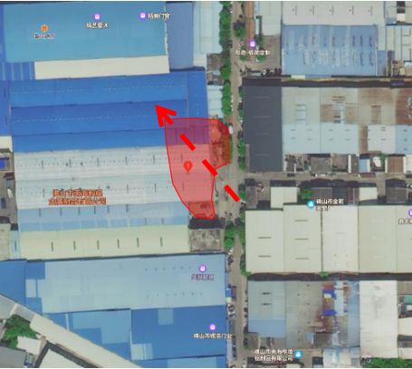 2022年6月30日南海区狮山镇颜峰社区弱龙卷风路径及受灾范围图.png