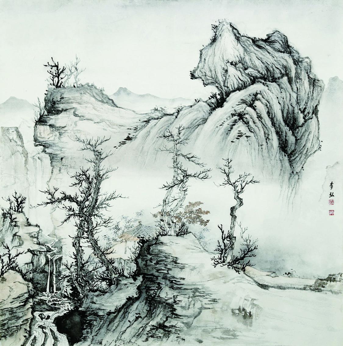 11李弘--密(国画)--64×64cm.jpg
