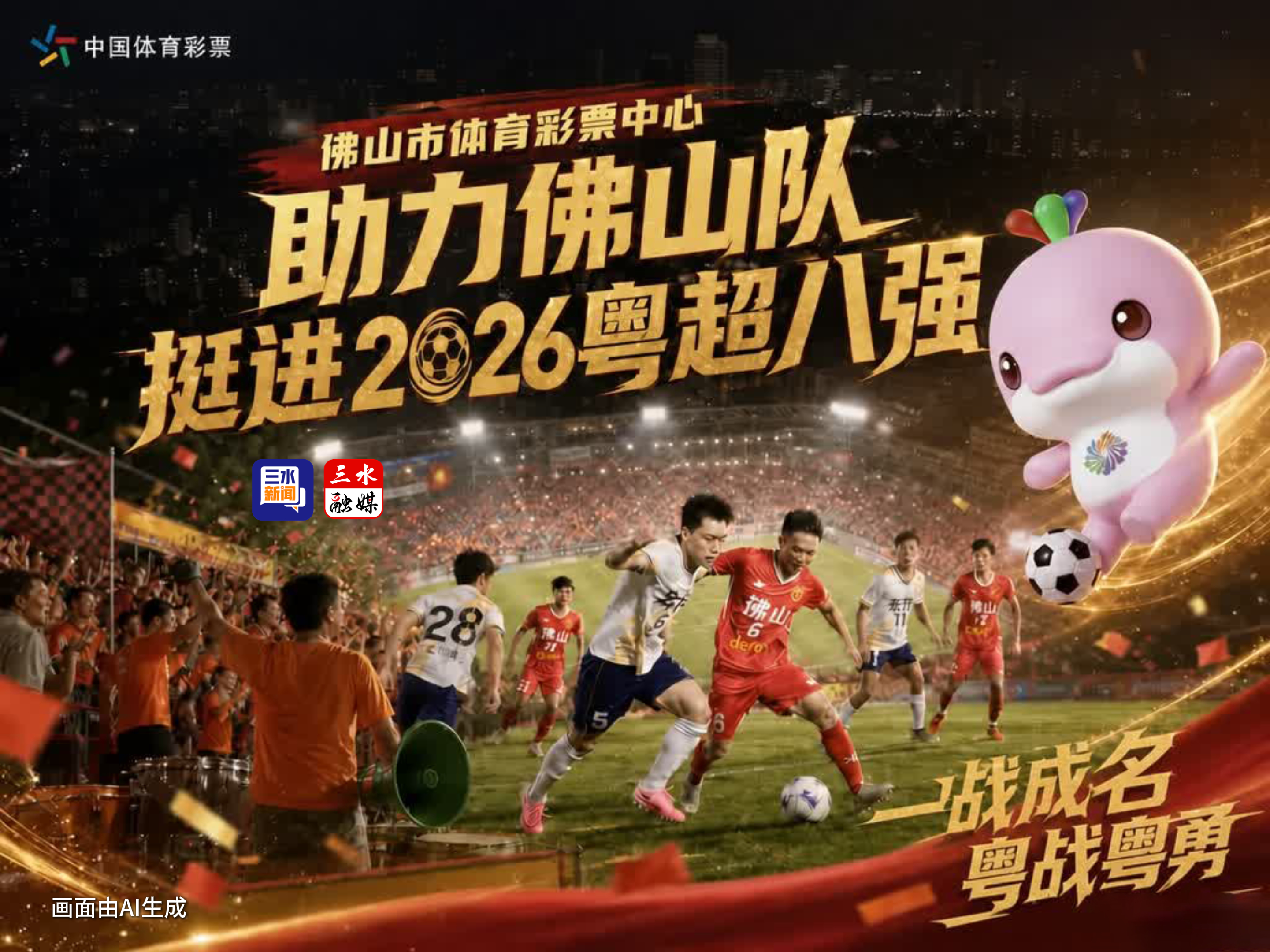 佛山市体育彩票中心助力佛山队挺进粤超八强！