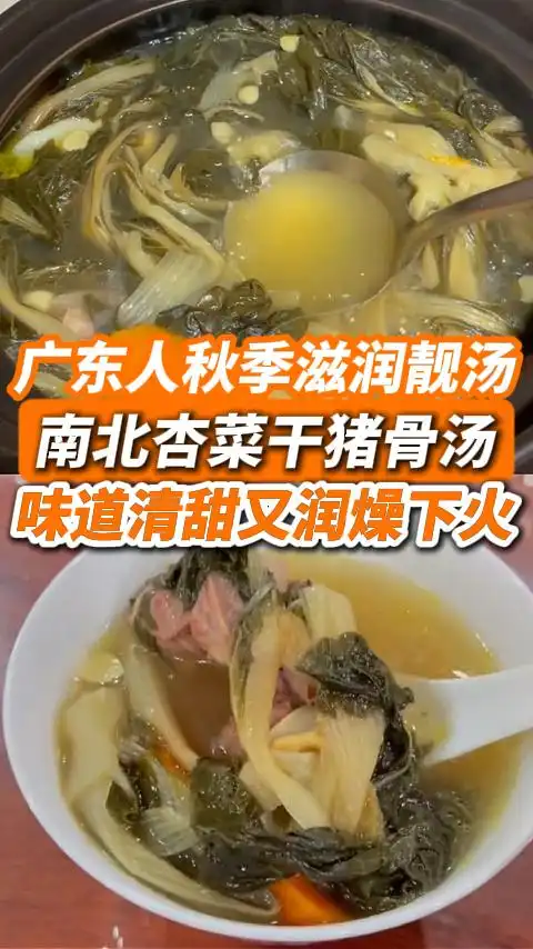 南北杏菜干猪骨汤