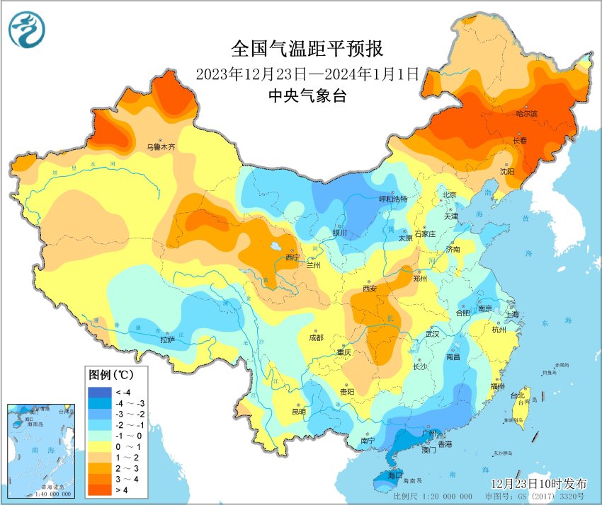 未来10天,华南等地平均气温偏低1~2℃,华南局地偏低3℃以上。.jpg