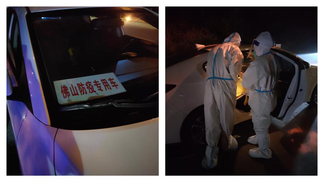 图为退役军人“爱心车队”成员在接送医护人员 通讯员供图.png