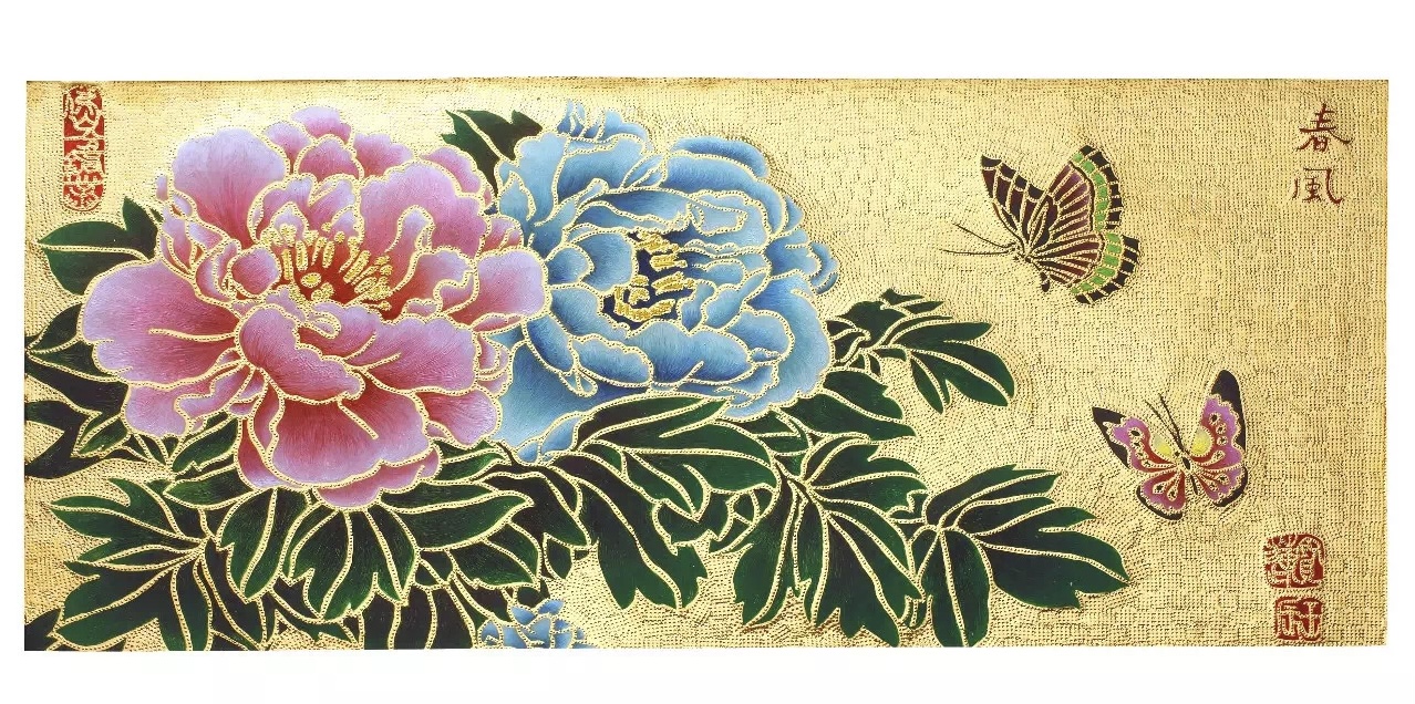 饶宝莲的金铜凿剪纸作品《春风》.JPG