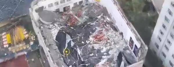 坍塌现场俯瞰图(当地市民供图)