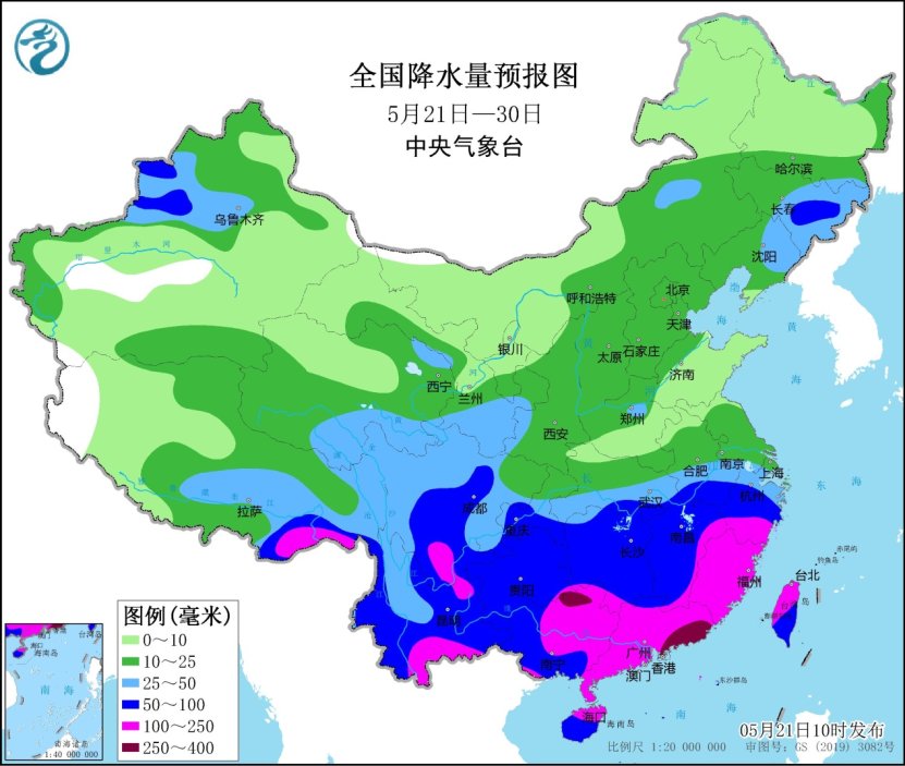 未来10天全国降水量预报。.jpg