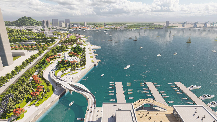 大亚湾滨海岸线整治提升工程整体效果图。 大亚湾滨海岸线整治提升工程整体效果图。