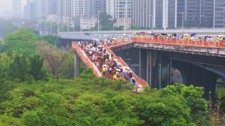 图集 | 航拍佛山50公里徒步禅城线:人景合一,别样美丽
