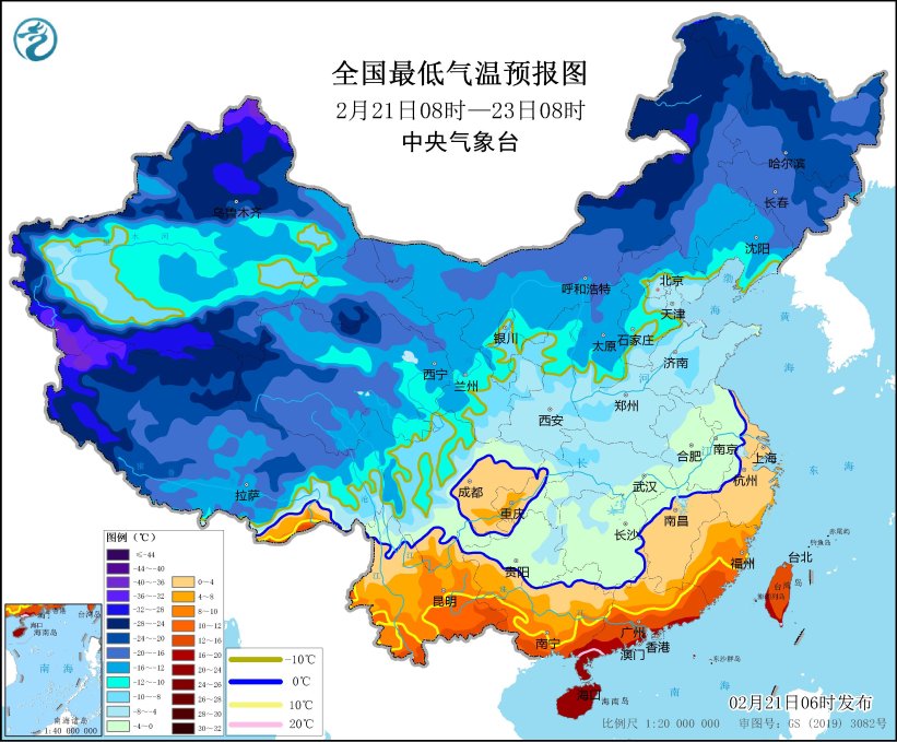 全国最低气温预报图(2月21日08时-23日08时).jpg