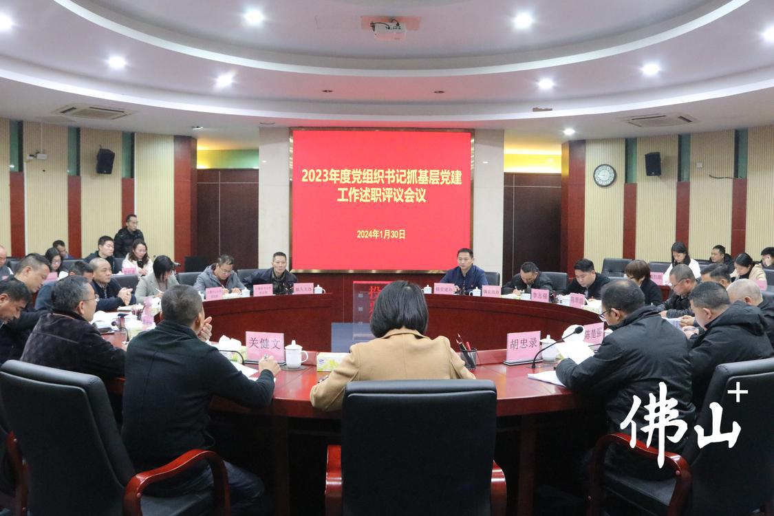 大塘镇召开2023年度基层党组织书记抓基层党建工作述职评议会。通讯员供图.jpg