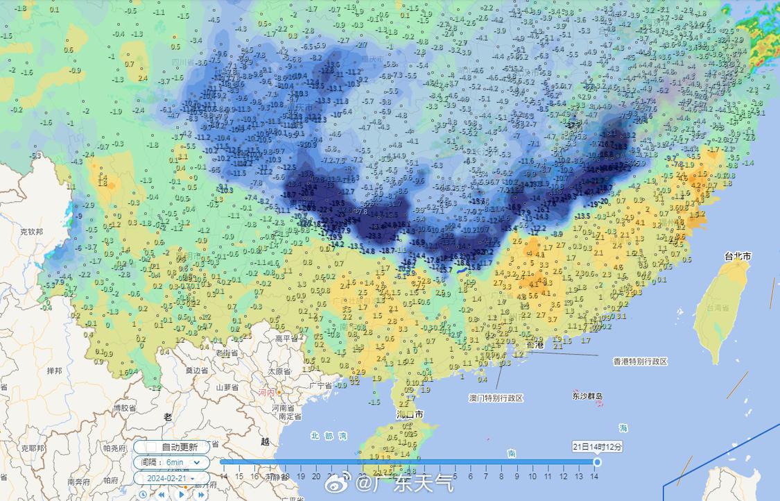 2月21日白天,强冷空气堆积在南岭附近,逐渐进入我省。.jpg