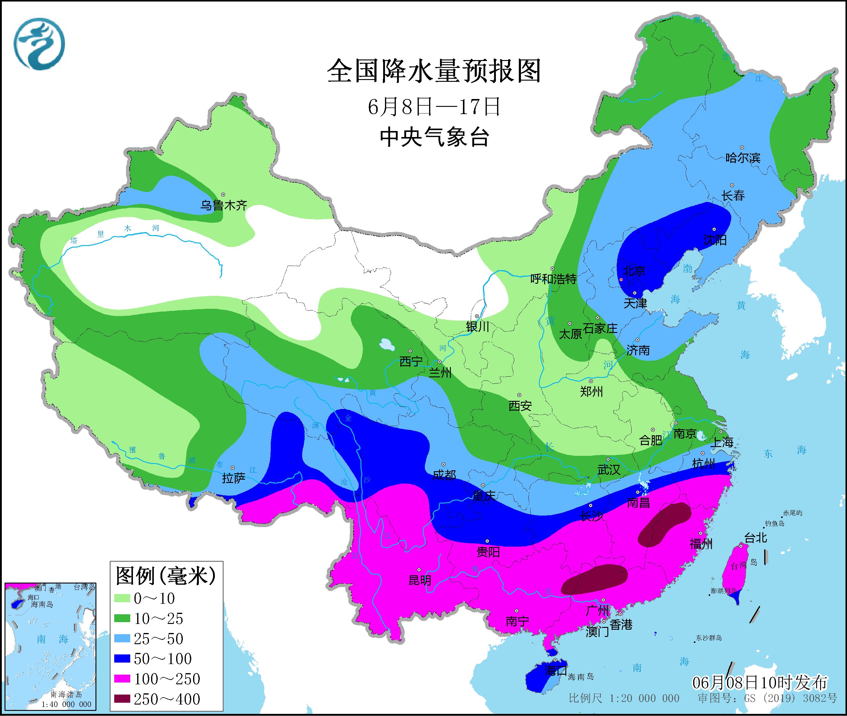 未来十天,我国江南、中南部、华南地区降雨偏多.png