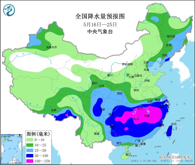 未来10天,江南、华南北部等地多降雨过程,主要降雨时段为16-17日及21-22日.jpg