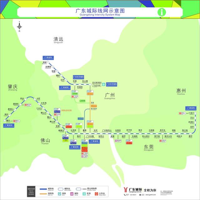 城际线网图。