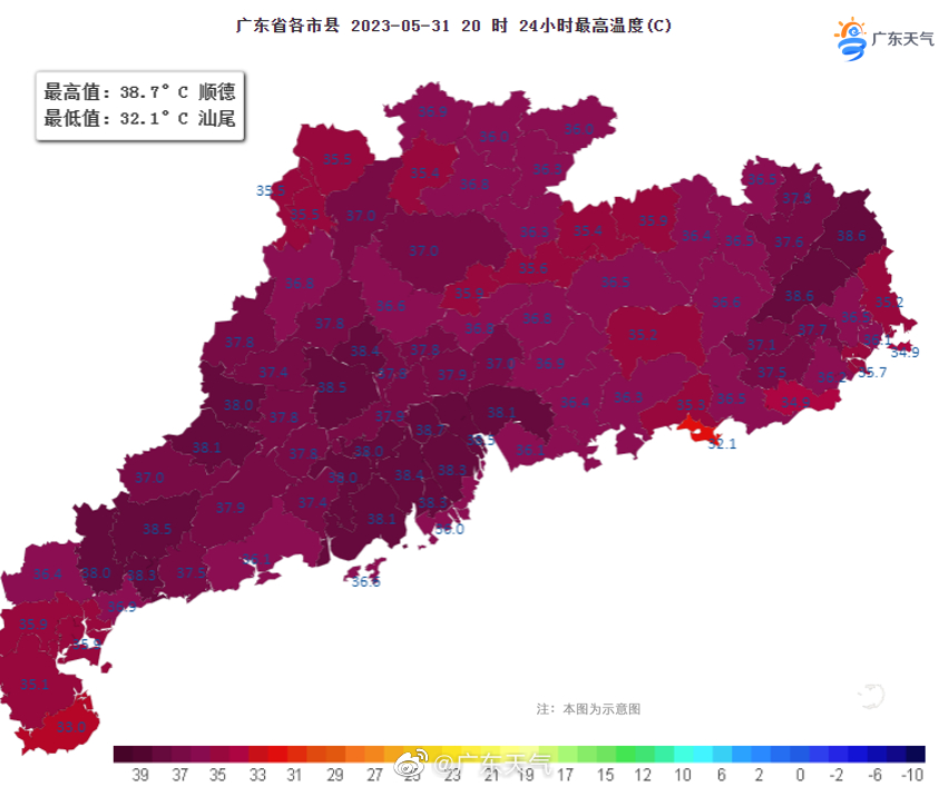 5月31日顺德国家气象观测站录得全省最高气温38.7℃.jpg
