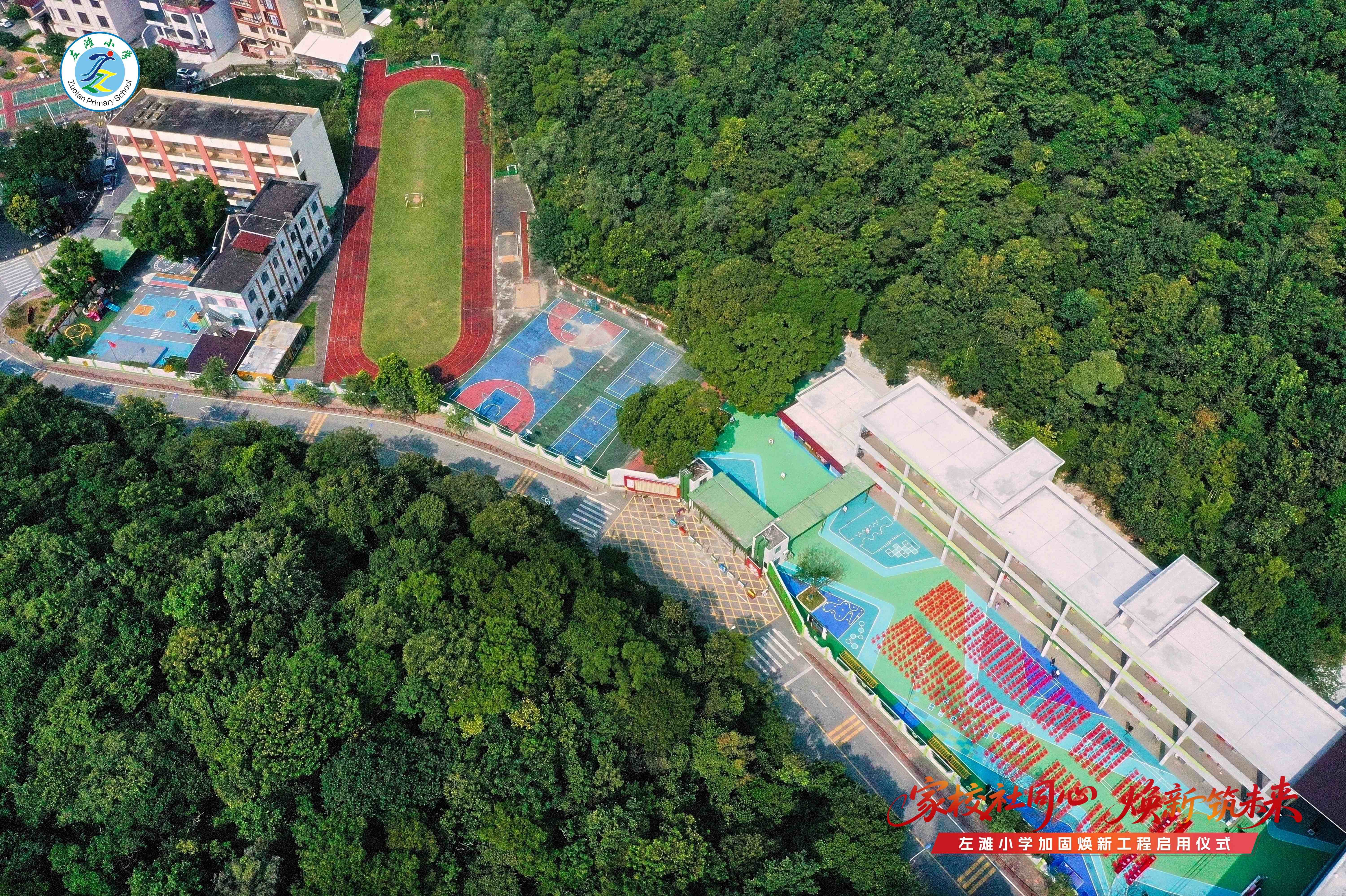 顺德龙江又一所焕新学校交付，左滩小学加固升级后正式启用