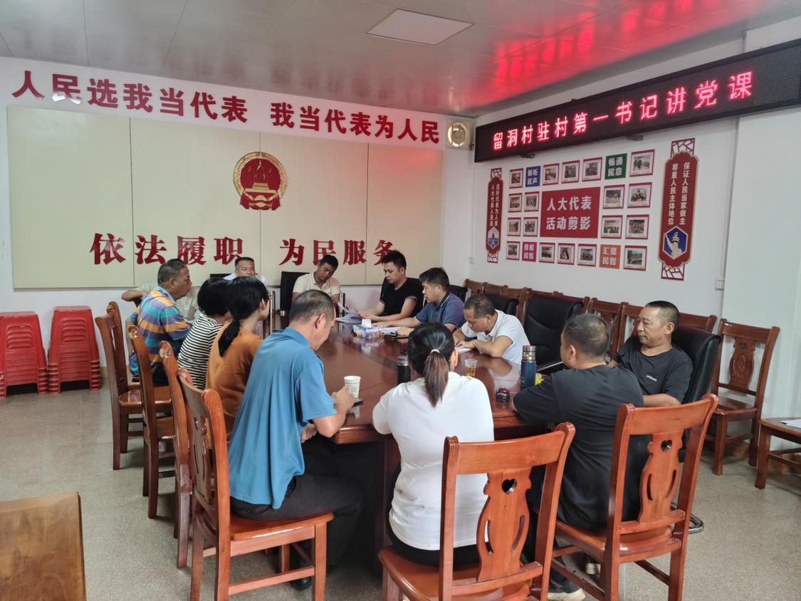 2、驻石城镇留洞村第一书记林秋利上党课。.png