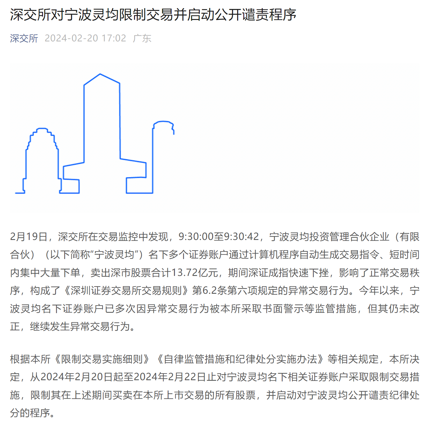 1分钟内卖出近26亿元股票！沪深交易所同时出手：限制交易、公开谴责