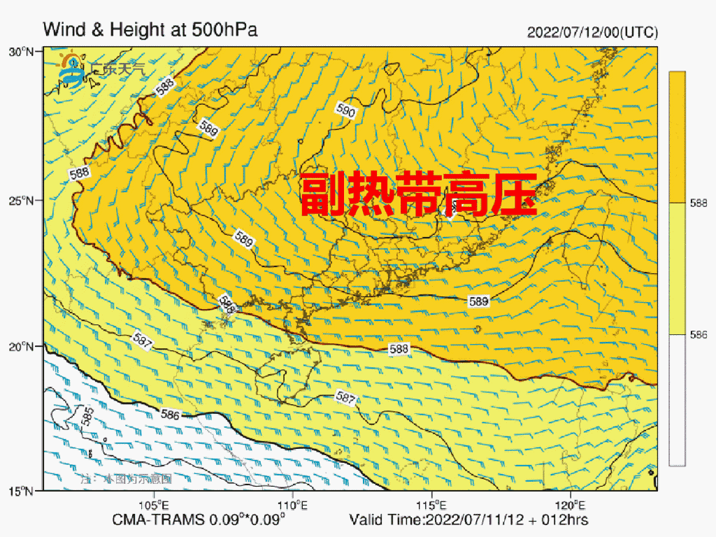 7月12-13日,广东受副高控制,持续高温晴热.gif