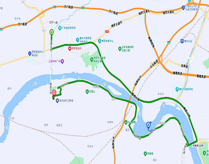 绕行路线图。 绕行路线图。