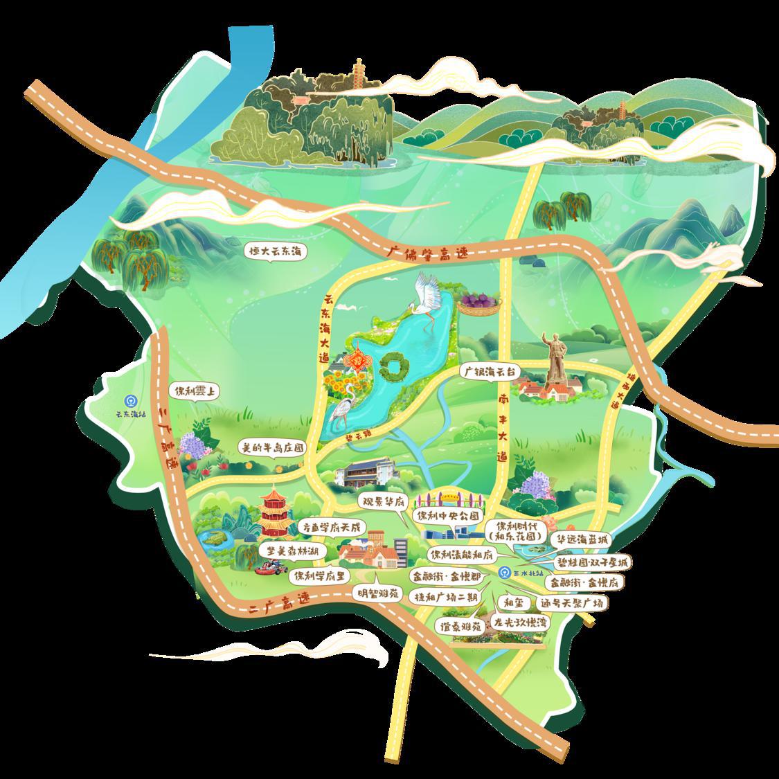 云东海在售楼盘地图。云东海街道供图.png