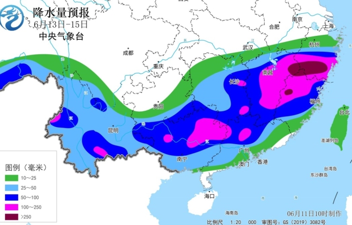 6月13日至15日江南、华南等地将有暴雨或大暴雨。.jpg