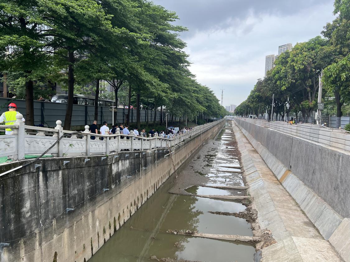 7月2日,市人大常委会组织佛山的全国、省、市人大代表开展水生态环境治理情况专题调研,现场调研佛山涌(军桥至格沙村段)堤围提升整治工程。.jpg