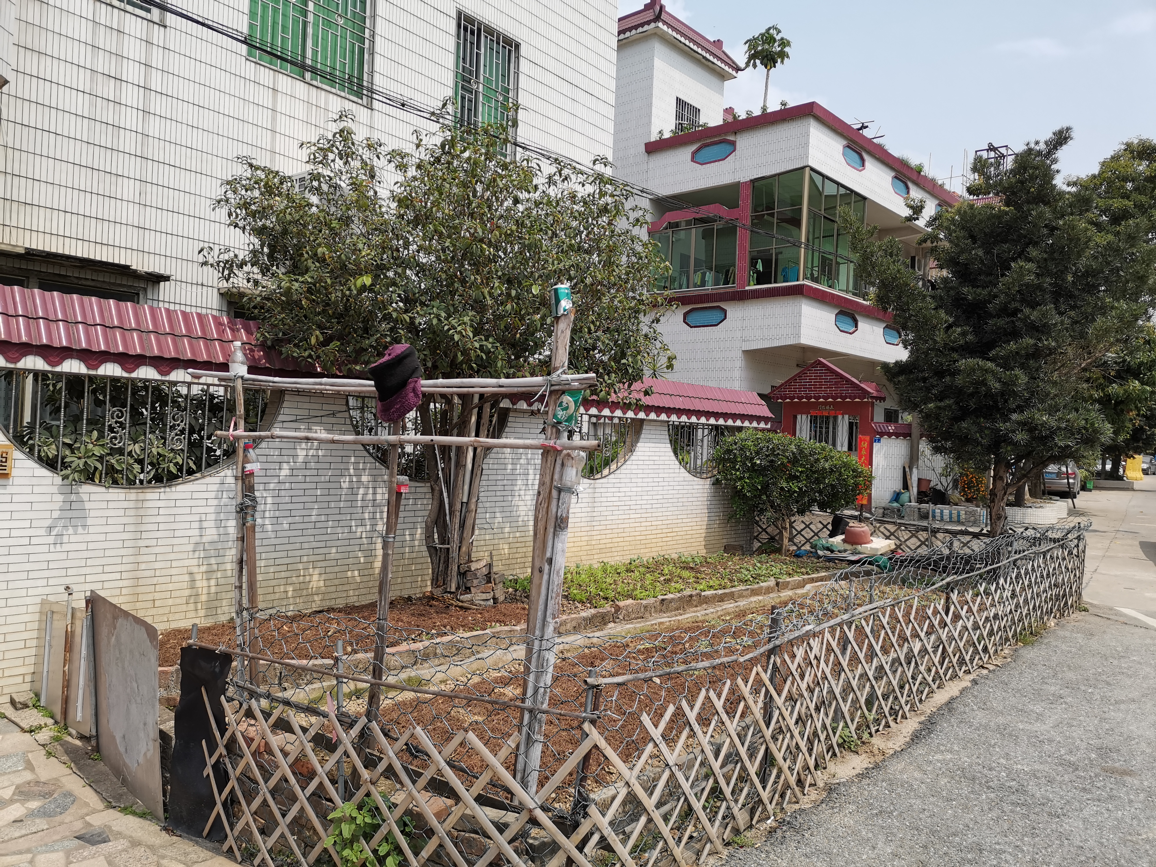 村民屋前的小菜园改造前。