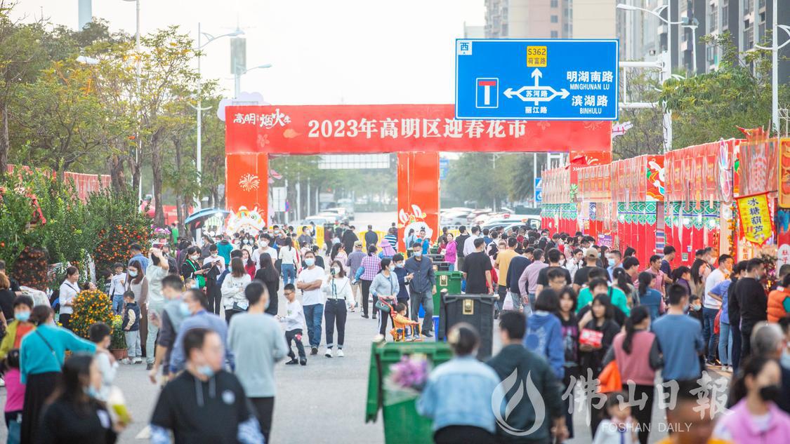 市民陆续到高明迎春花市打卡。佛山日报记者(4009742)-20230116205832.jpg