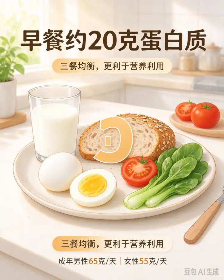 早餐吃够 20g 蛋白质，好处远比你想的多