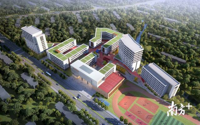 北滘实验学校设计效果图。 北滘实验学校设计效果图。