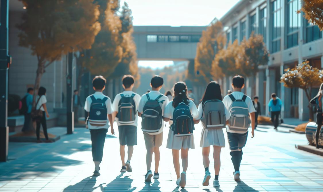 千库网_开学季手拉手去上学的同学们_摄影图编号20587122.png
