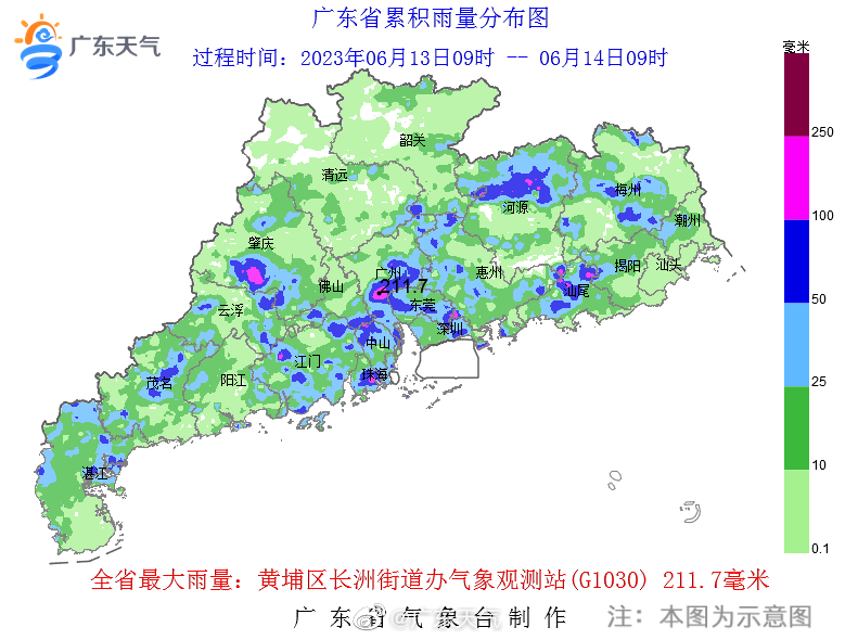 6月13日09时到14日09时,全省有51个镇街录得超过100毫米的大暴雨.jpg