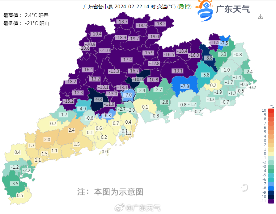 2月22日14时全省大部气温较21日同时次明显下降。.jpg