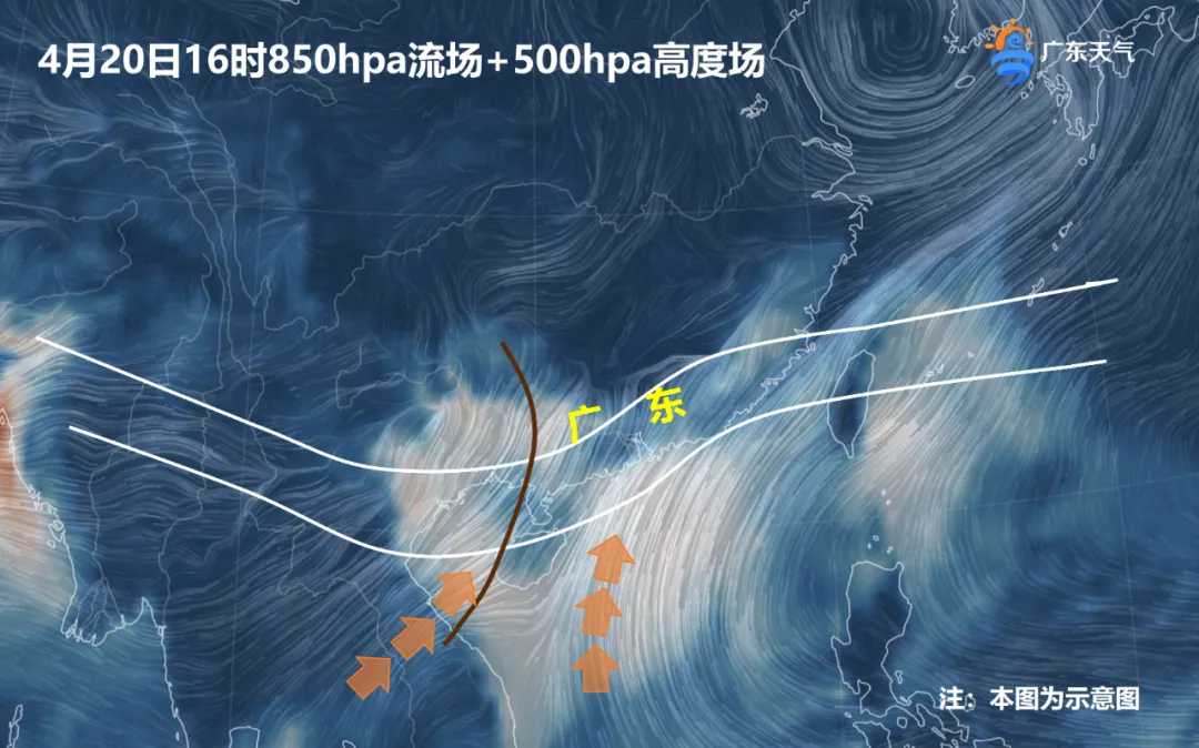 西南急流北推,高空槽东移和冷空气南下,我省将有强降雨。.jpg