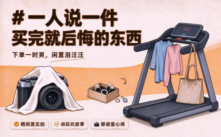 下单狂喜,闲置崩溃!来晒一下你买完就后悔的一件东西 | 友圈·互动