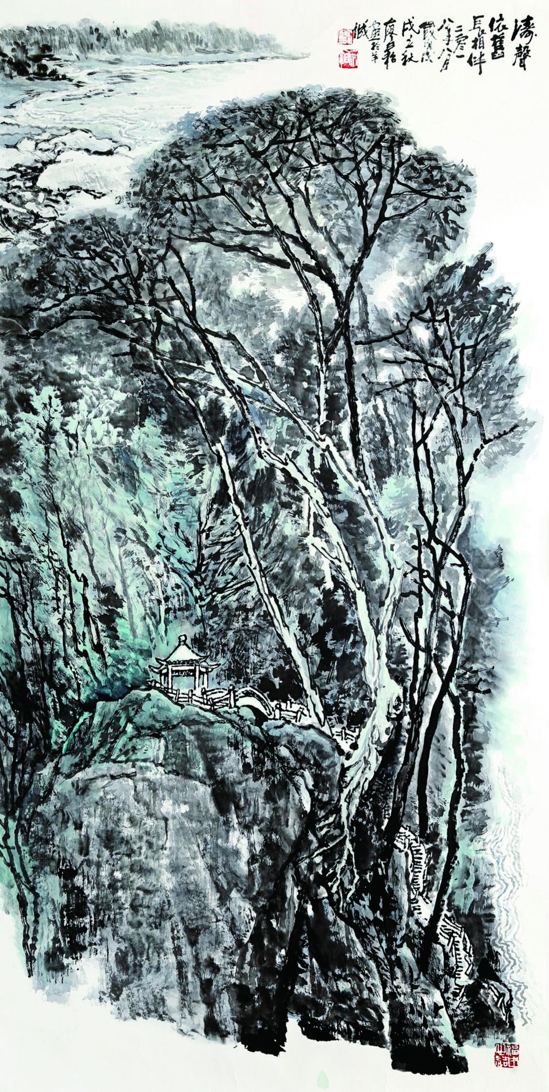 01廖宗怡--涛声依旧长相伴(国画)--138×69cm.jpg