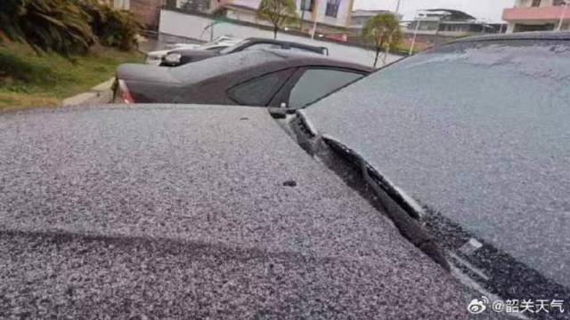 乐昌北部的高寒山区出现小雪 图/@韶关天气