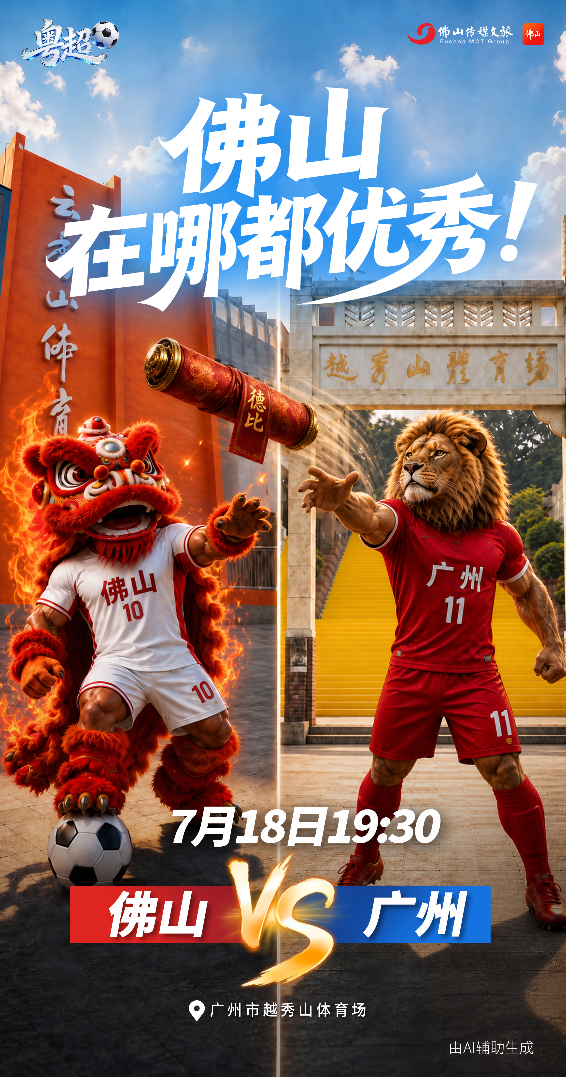 粤超“广佛德比”越秀山硬碰硬，本周六见！ | AI微剧场