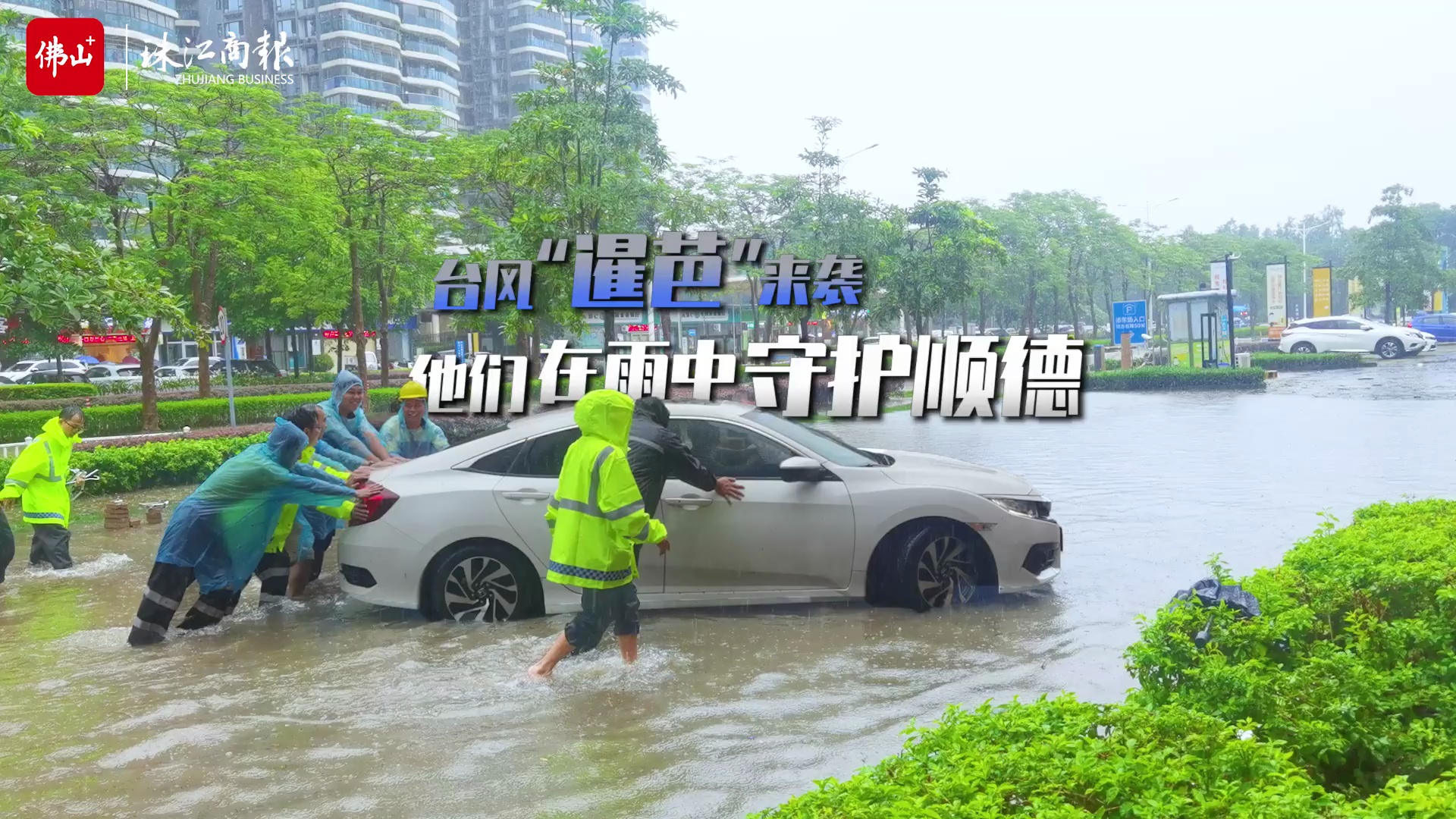 视频|台风来袭，他们在雨中守护顺德