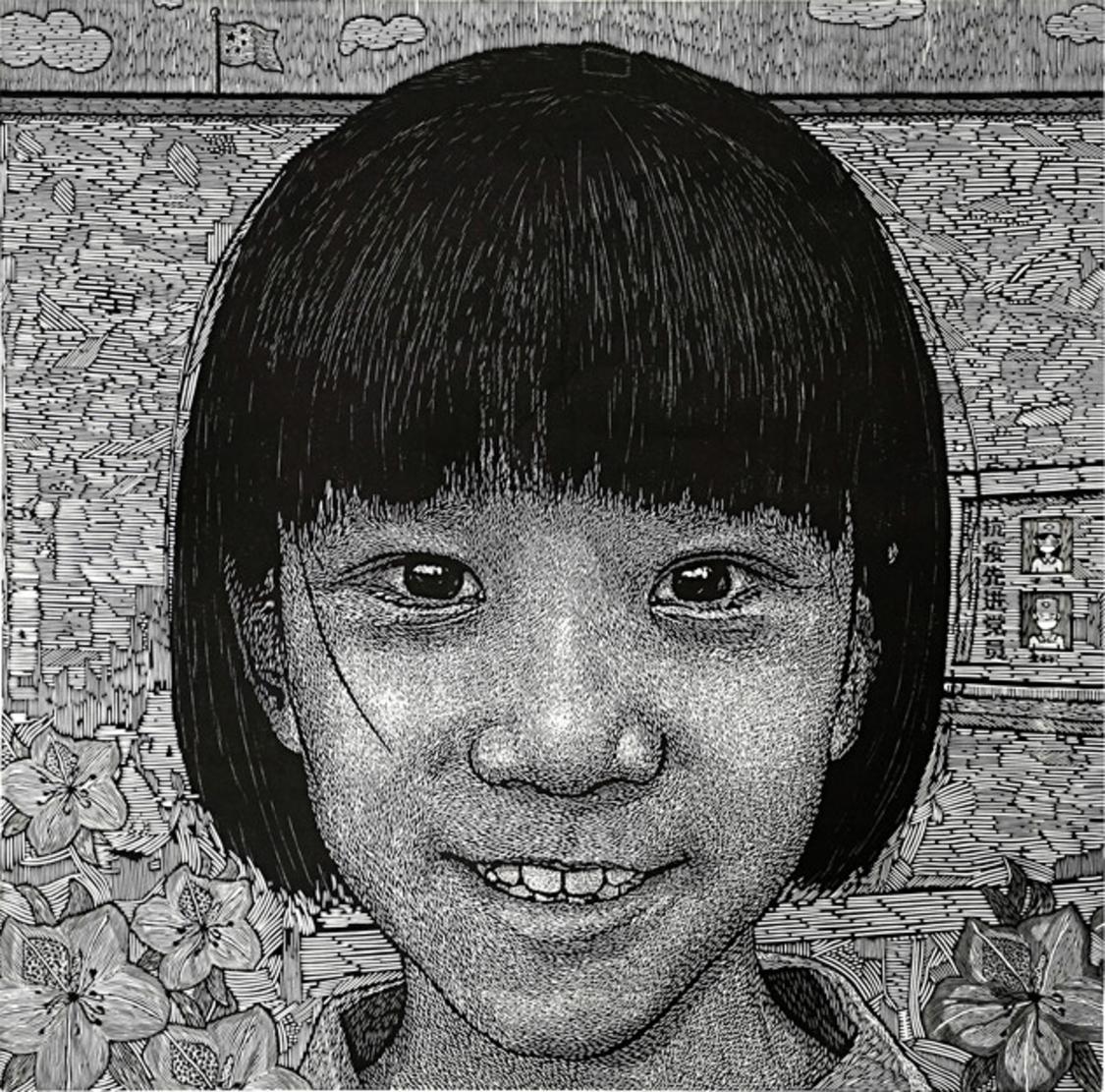 黄培典《春暖花开》(版画)90X90cm.png