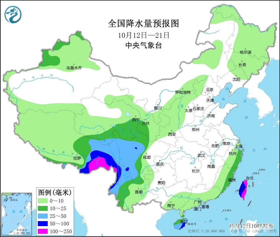 未来10天(10月12-21日)全国降雨量预报图.jpg