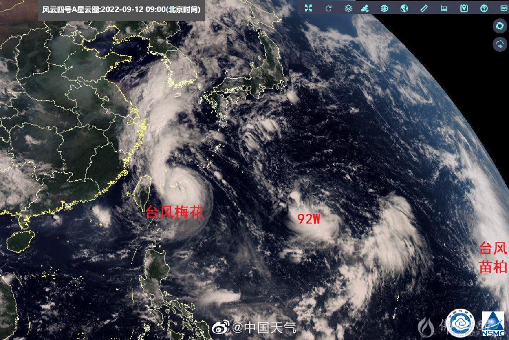 海上“三旋共舞”，“梅花”继续西行，登陆我国可能性加大.jpg