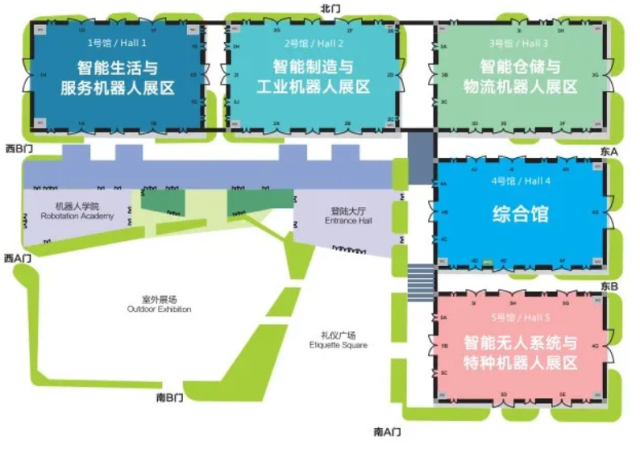 展馆规划平面图。图源:“中德工业服务区三龙湾”微信公众号 展馆规划平面图。图源:“中德工业服务区三龙湾”微信公众号
